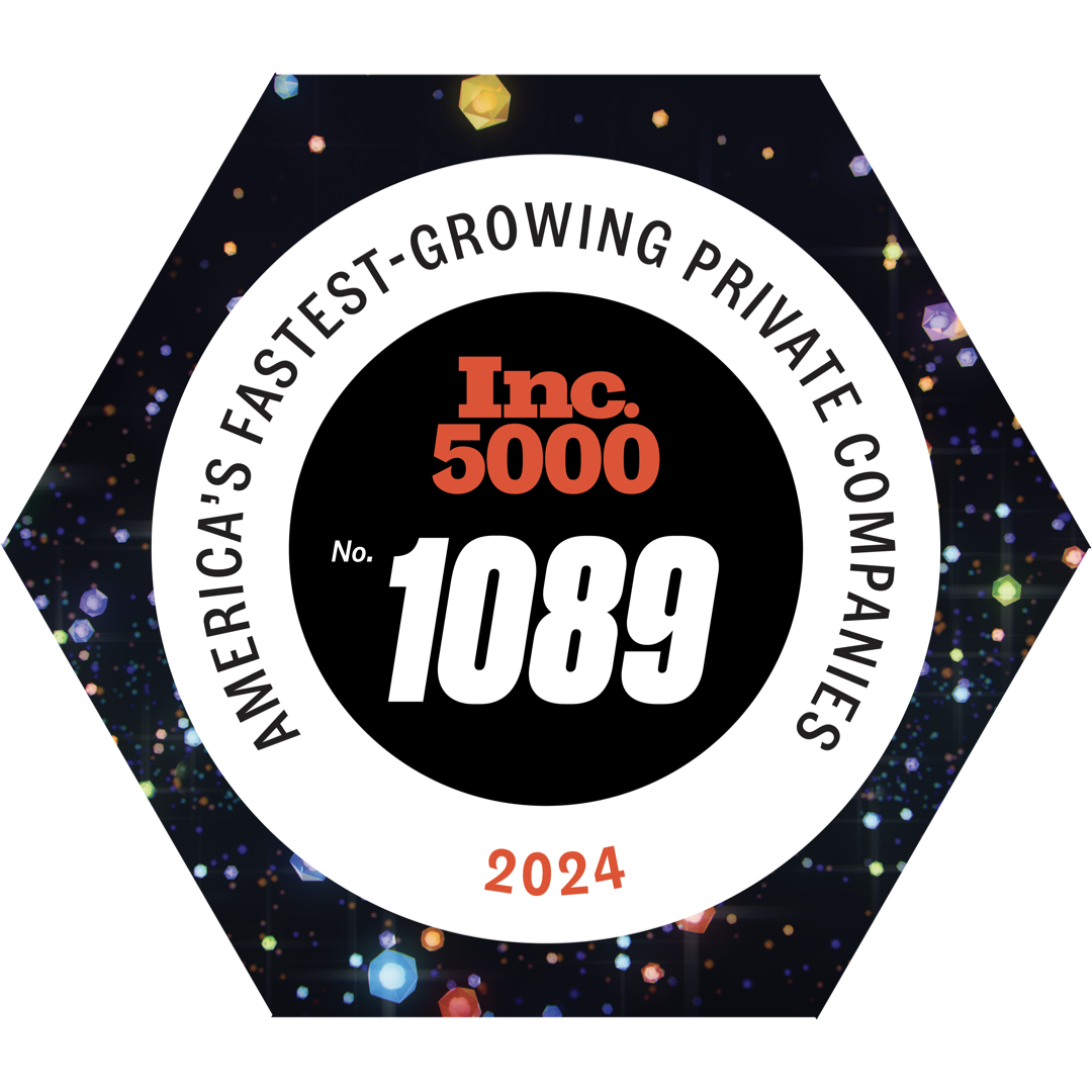 Inc. 5000 No. 1089 award badge for 2024 fastest-growing private companies awarded to Cooperate Marketing